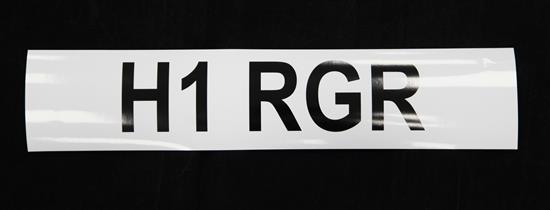 Car Registration number H1 RGR,